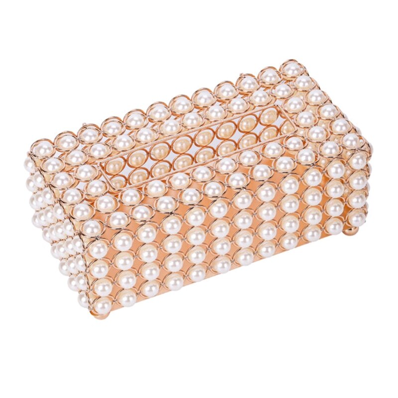 Luxe simulatie parel tissue doos opbergdoos bureau servet papier container