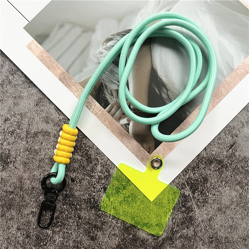 Cordón para teléfono, correa para el cuello, llavero, cordones de Color, soporte para tarjeta de identificación, llavero de Metal, llavero para llaves, actualización de accesorios móviles: Naranja