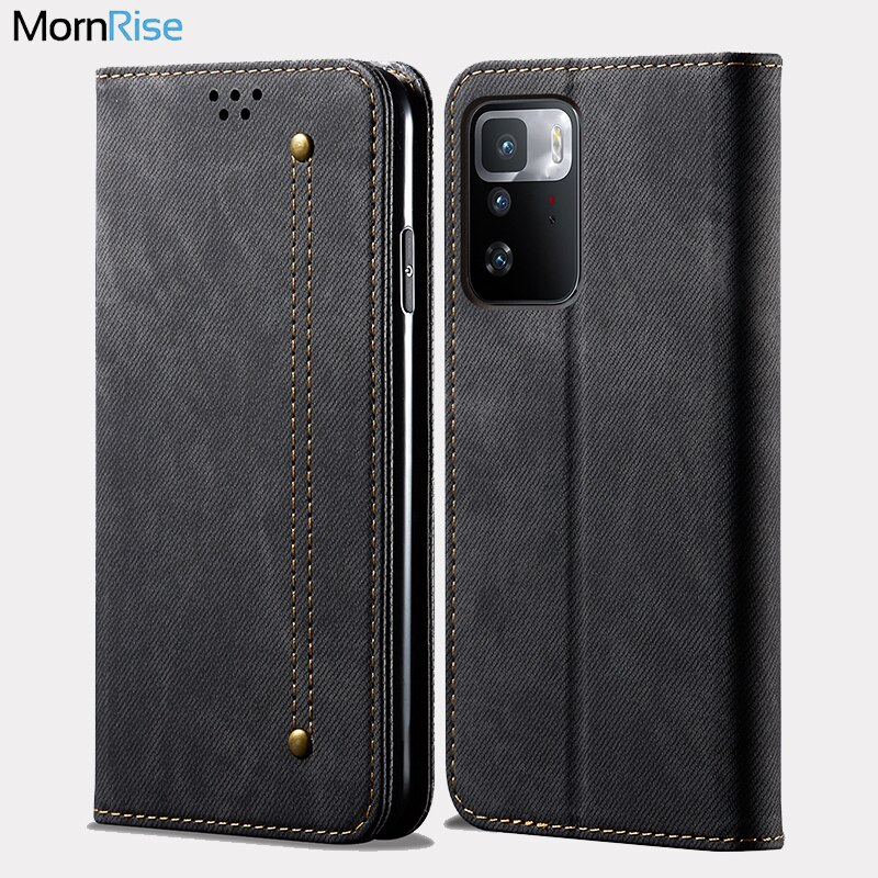 Voor Xiaomi Mi Poco X3 Gt Wallet Case Magnetische Boek Folio Flip Cover Voor Poko X3 Gt Denim Lederen Tassen kickstand Kaarthouder