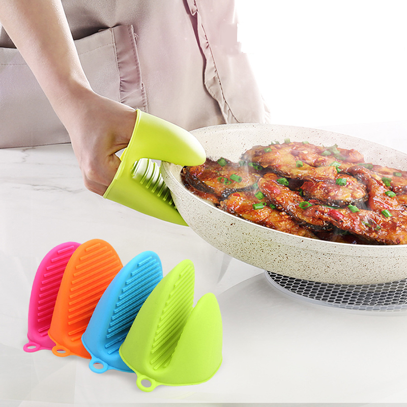 1Pc Kitchen Silicone Heat Resistant Glove Clip Microwave Heat Insulation Non-slip Handle Bowl Pot Clip Cooking Oven Glove