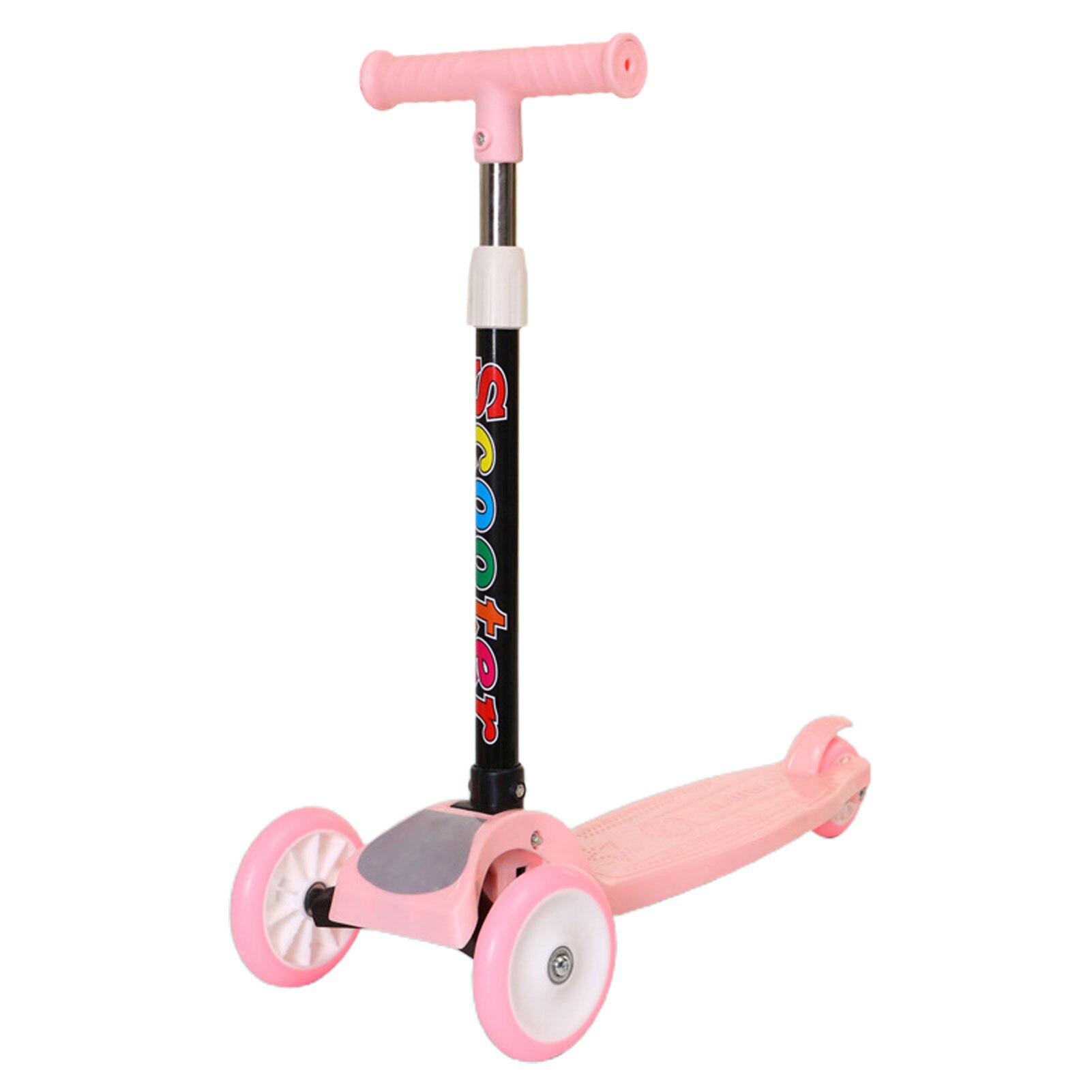 Kids 3 Wiel Kick Scooter Met Knipperende Wielen Verstelbare Hoogte Balans Coördinatie Training Voor Kinderen Aged 2 Tot 8: Pink No light