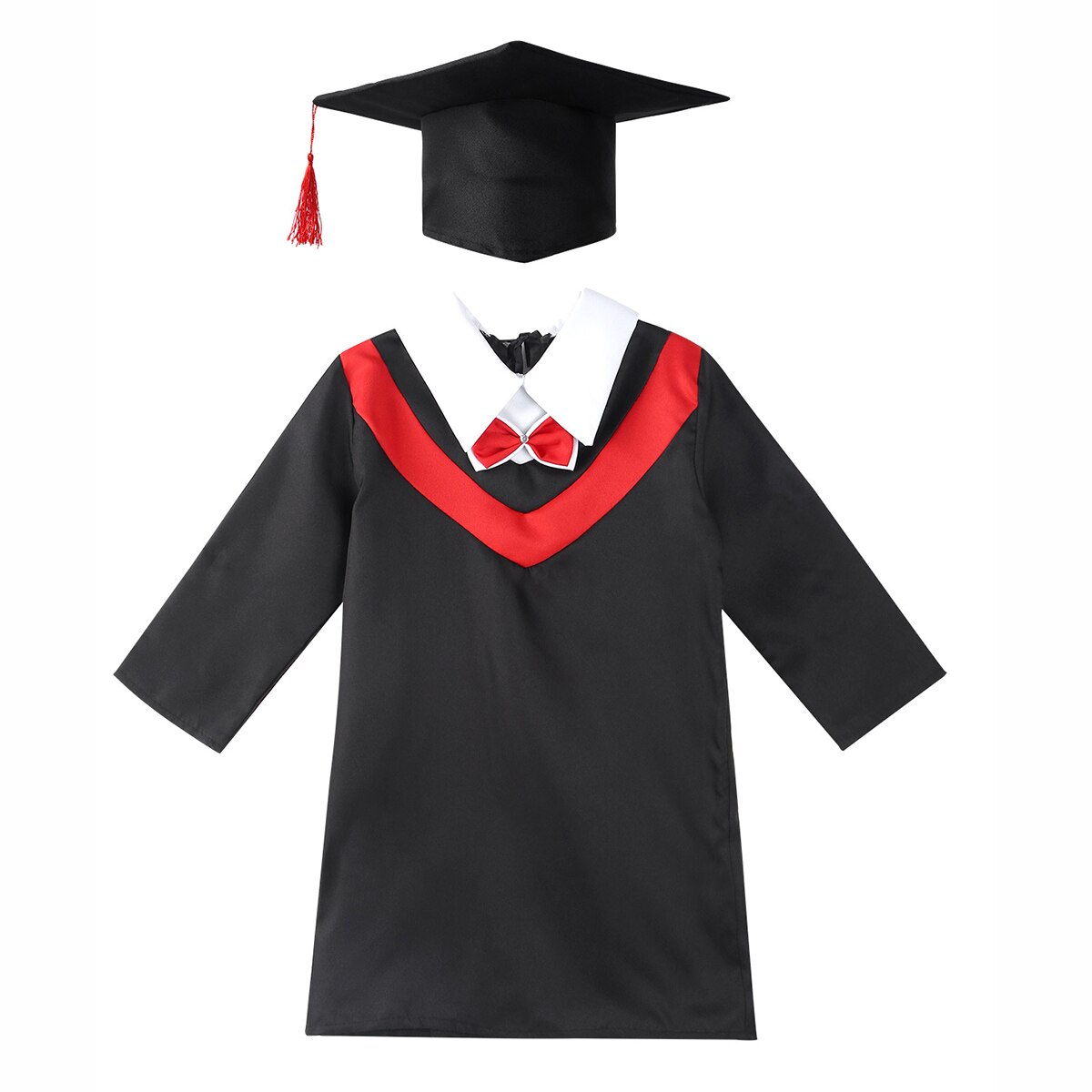 Enfants garçons filles préscolaire école primaire robe de Graduation avec casquette gland pour enfants étudiants jeu de rôle Costume habiller tenues