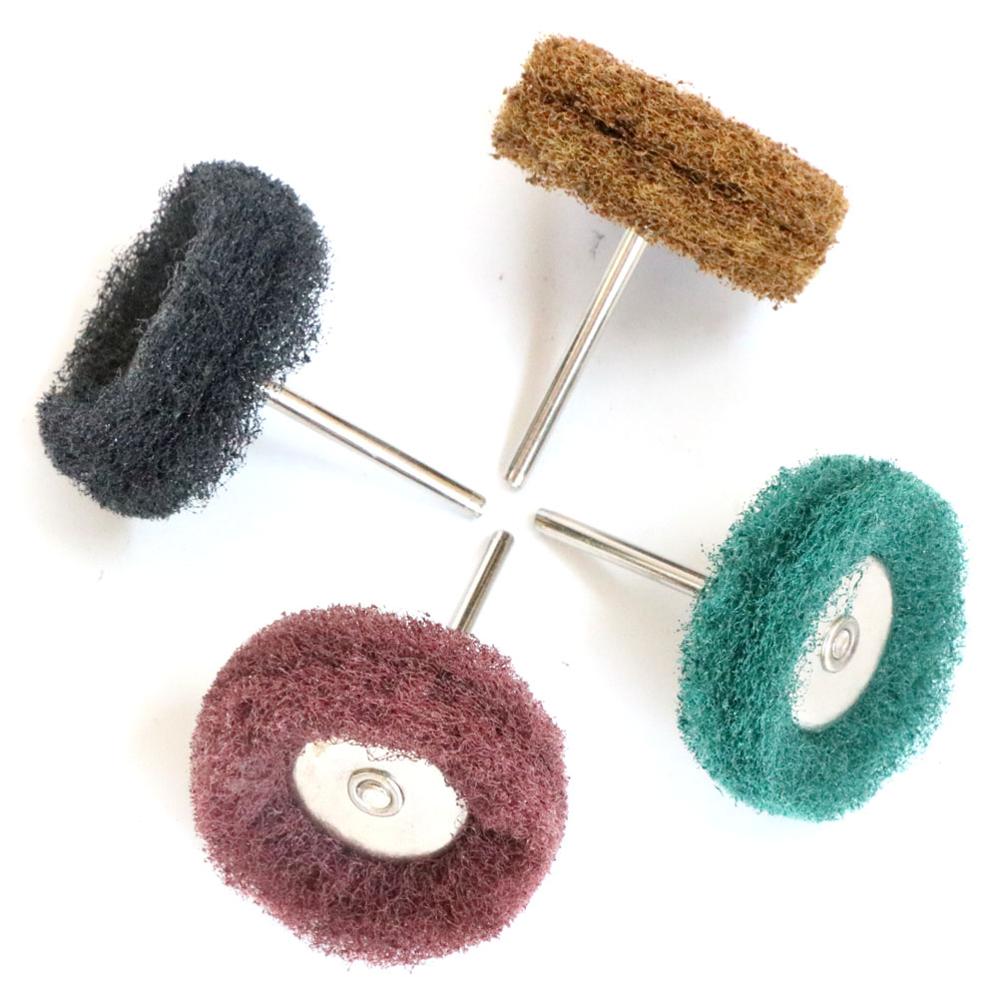 5Pc 1.5 inch Abrasive Buffing Wheel Cotton cloth Grinding Sanding Head Nylon Polishing Brush for Dremel Rotary Tool Accessories