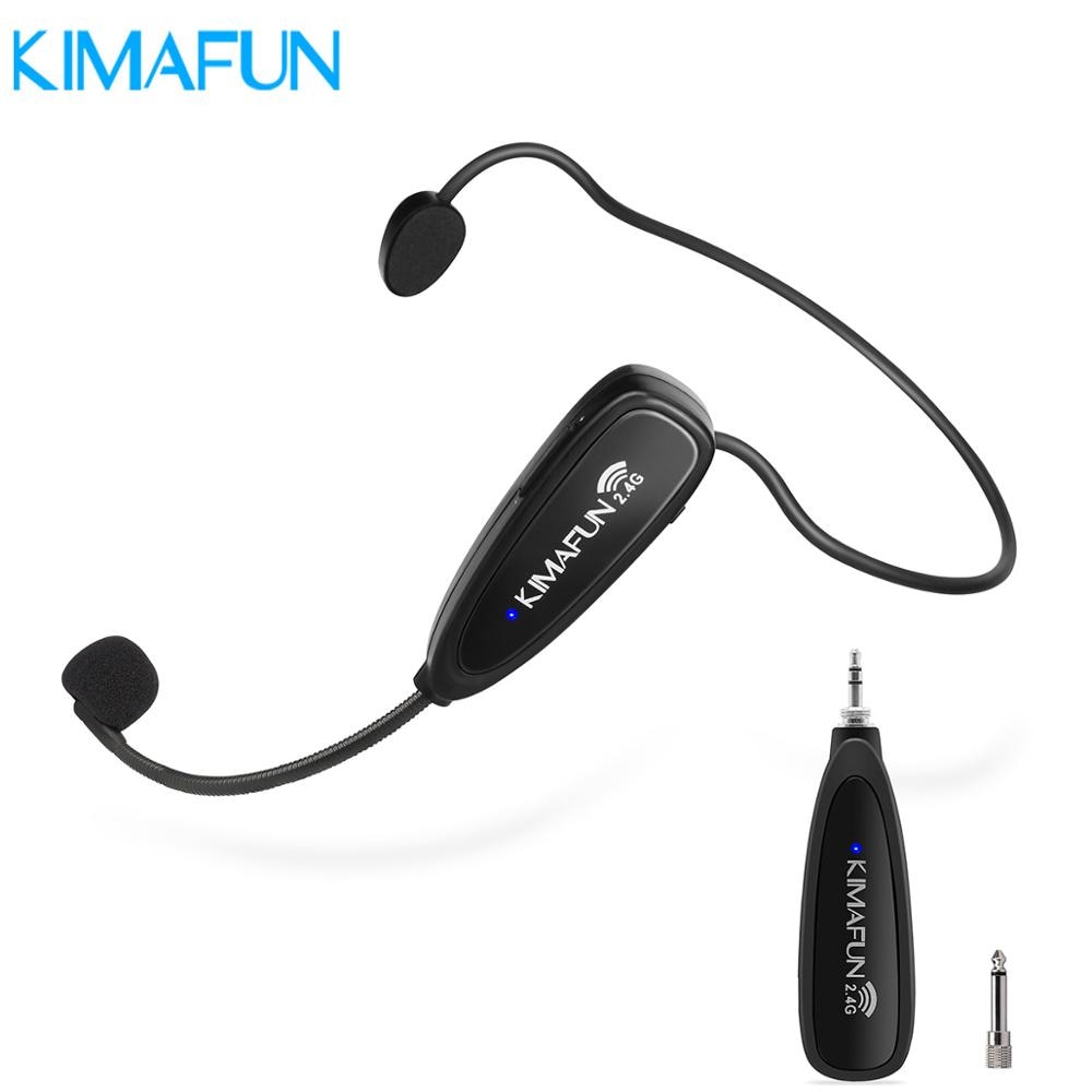 KIMAFUN KM-G100 2.4G Wireless Microphone Speech Headset Mic For Sound,Loudspeaker,Amplifier Teaching Meeting Tour Guide