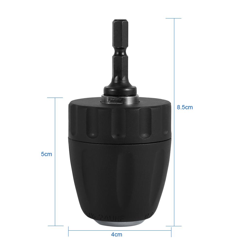 1/4 "hex chuck adapter bore nøkkelfri chuck plast ermer chuck omformer 0.8-10mm 3/8 " -24 unf rask endring hex skaft adapter