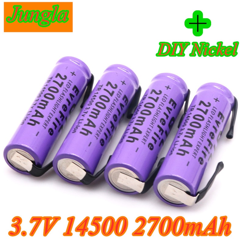 14500 litiumakkua litiumakku ladattavat akut hitsaus nikkelilevyakut 3.7v 2700 mah taskulampulle