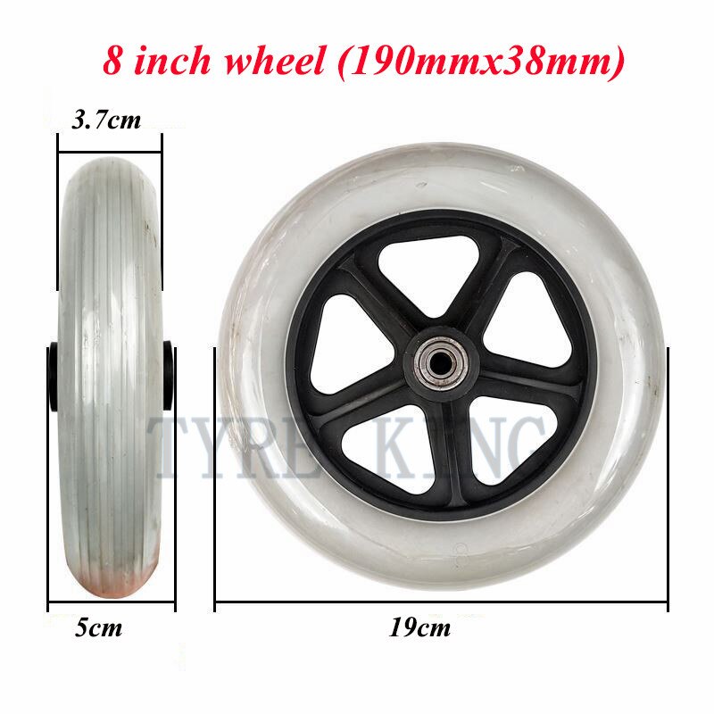 2 Pcs Rolstoel Accessoires Voorwiel 8 Inch Soldi Wiel Tire190mmx38mm Wheel Tyre Kleine Voorwiel Universele Wiel