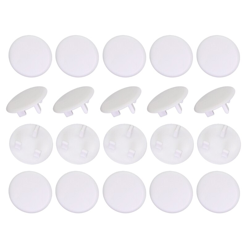 20pcs sicurezza del bambino presa elettrica per bambini presa di protezione protezione sicurezza UK Standard blocco di sicurezza coperchio prese per bambini spine di copertura: Default Title