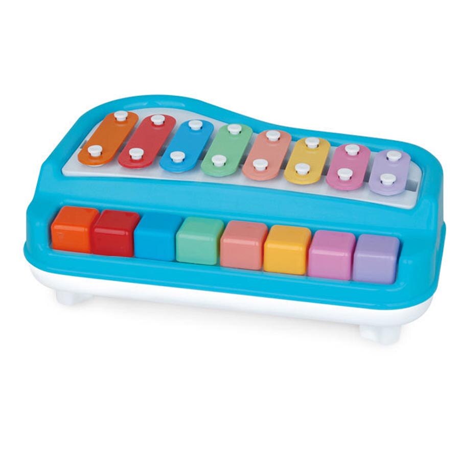 Baby Piano Toy Music Instruments For Kids Multifunctional Toddler Musical Toys For Children Xylophone Music Educational Learning: Blue Eight-Tone