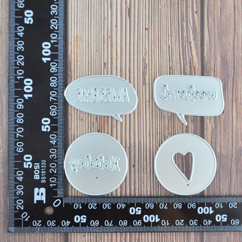 Happymems tags metal skære dies scrapbooking diy papir håndværk etiket dør til bryllup dekoration kærlighed die cut