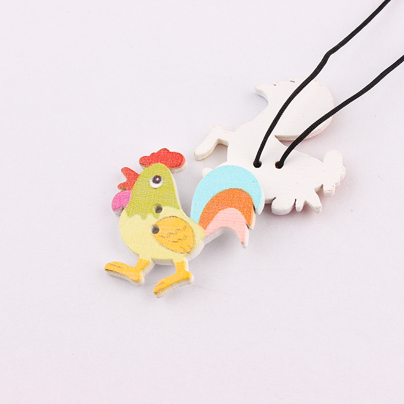 50 stuks veelkleurige grote pik knopen knop 2 gaten diy willekeurige houten knopen naaien scrapbooking accessoires 31*31.5mm