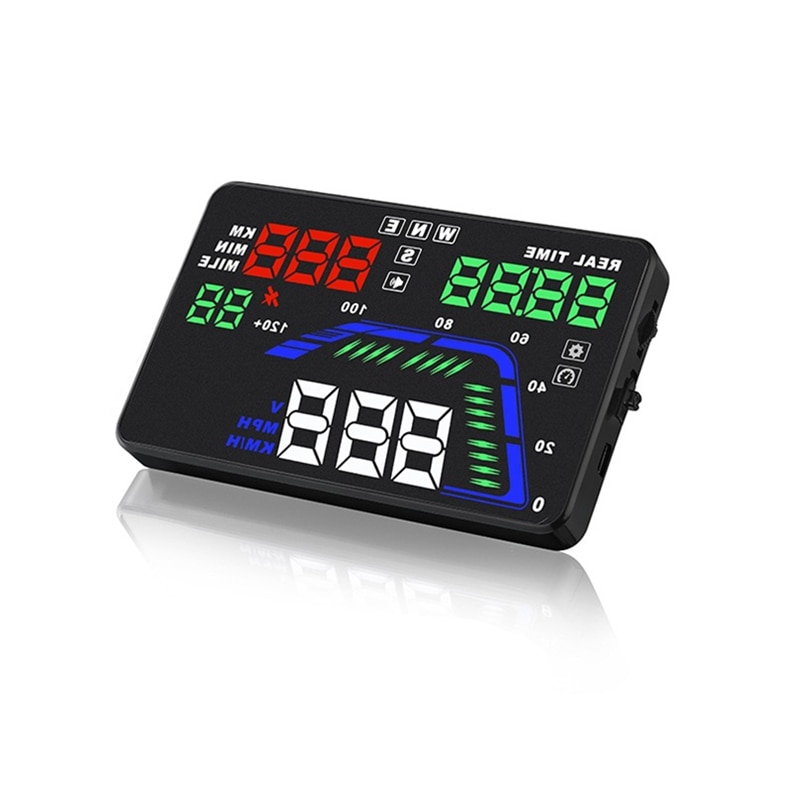 Universal Car HUD Head Up Display Overspeed Warning System GPS Magnetic Field Dual Channel Compass Car Electronics Accessories