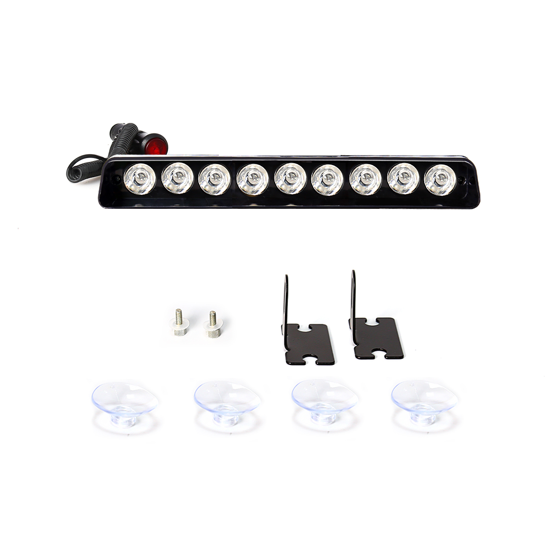 S1 9 luces LED de advertencia para coche, linternas estroboscópicas, indicador de salpicadero de emergencia, 12V, Ultra brillante, rojo, azul, amarillo y blanco