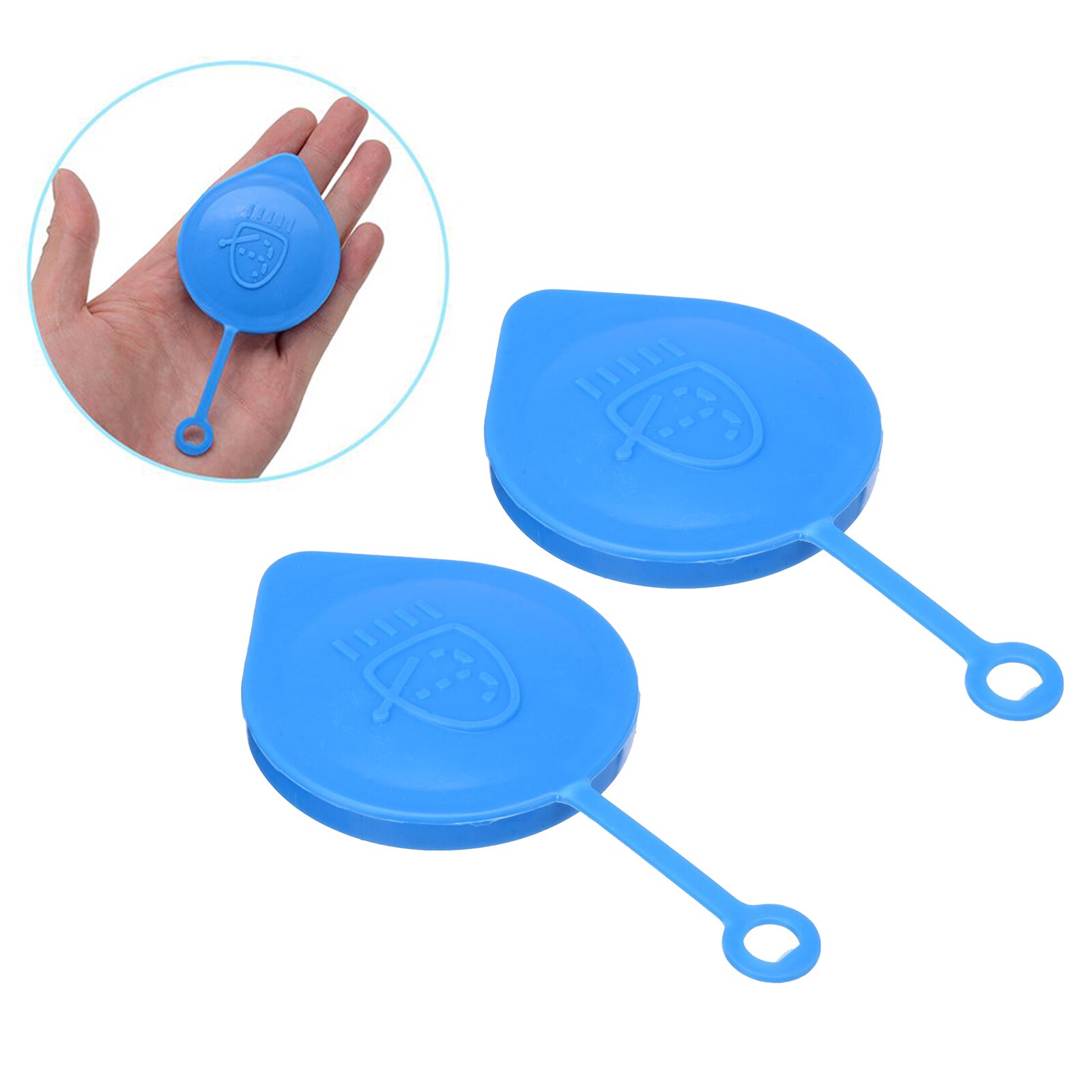 Blue Plastic Windshield Wiper Washer Reservoir Caps for Honda CITY