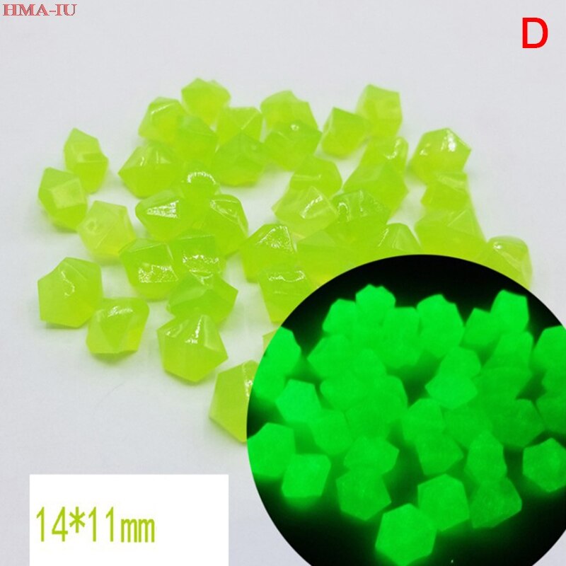 300Pcs Garden Decoration Luminous Pebbles Stones Fish Tank Pebble Aquarium Rocks: Army Green