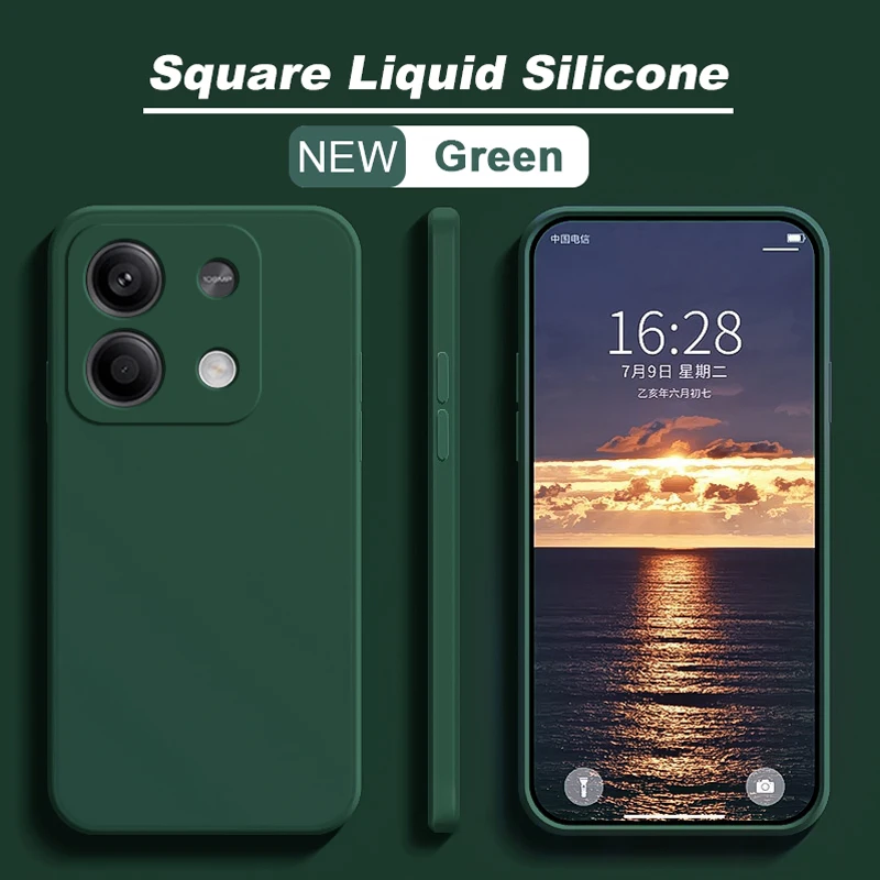 Redmi nota 13 pro 4g caso de silicone líquido macio tpu capa para xiaomi redmi nota 13 note13pro plus note13 pro 5g caso telefone: Alumínio / Transparente
