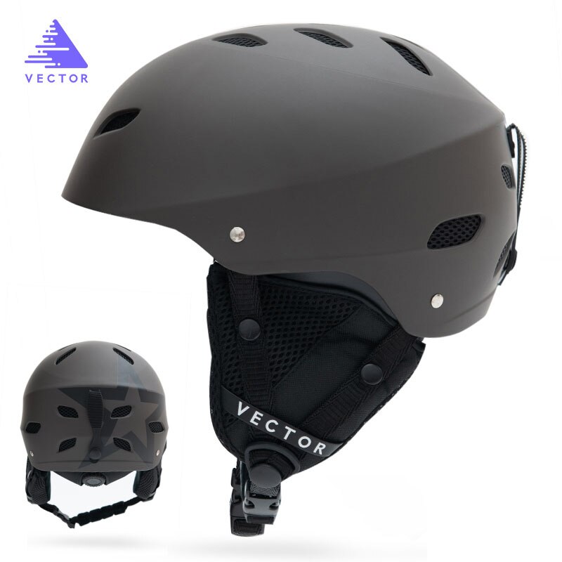 Mannen Vrouwen Ski Helm Skiën Sneeuw Veiligheid Skateboard Snowboard Helm Verstelbare Beschermende Outdoor Schaatsen Sport Helm M L Maat: Brown / M(54-57cm)