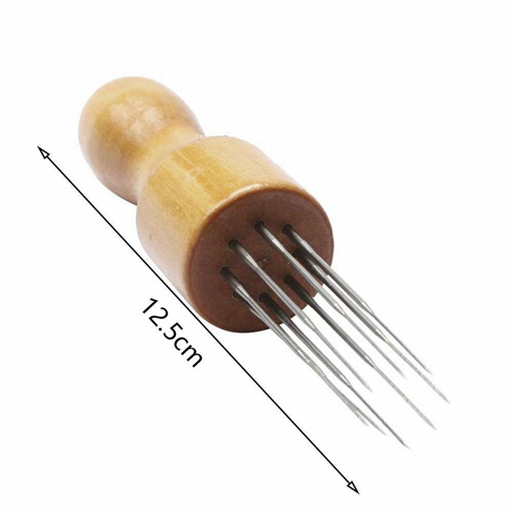 Diy filtenål med åtte nåler verktøy håndverk ull verktøy slag filt tre håndtak filting med søm effektiv mer  w5 r 0