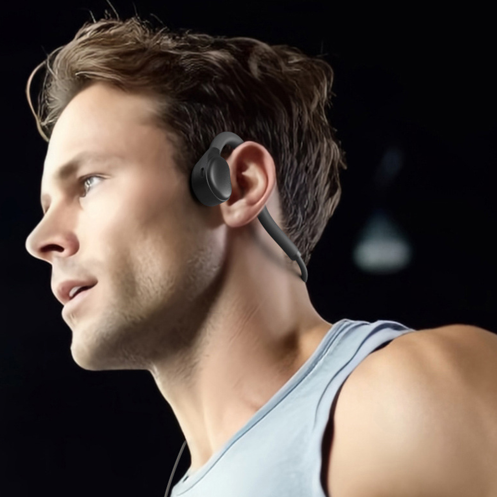 3.5mm cuffie a conduzione aerea aperte ultra leggere con microfono per telefoni ios e android, stereo cablate, non in-ear, per musica