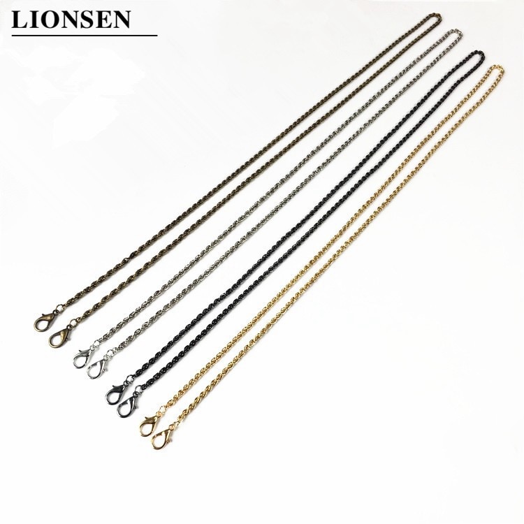 Lionsen 120cm 60cm Ersatz Kette Riemen Metall Verknüpfung Spange Geldbörse Kette Tasche Griff Schulter Kreuz Körper Handtaschen Kette Gurt