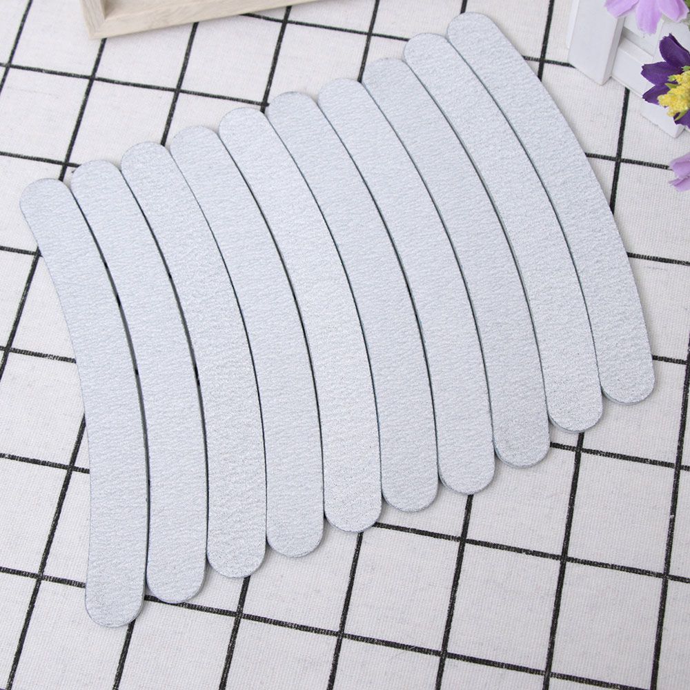 10 Pcs Nail File 100/180 Manicure Gereedschap Schuren Polish Buffer Curve Banaan Nail Art Tool Nail Polijstmachine