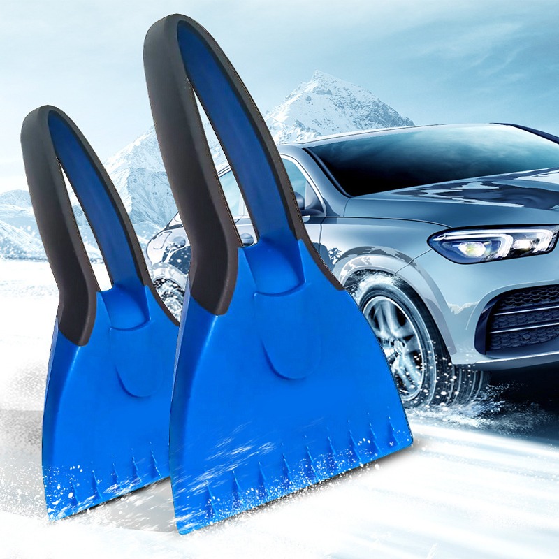 Rascadores de hielo para coche, pala de nieve de silicona para coche, mango suave, eliminación de raspador de hielo, herramientas de limpieza de nieve para invierno, accesorios para automóviles
