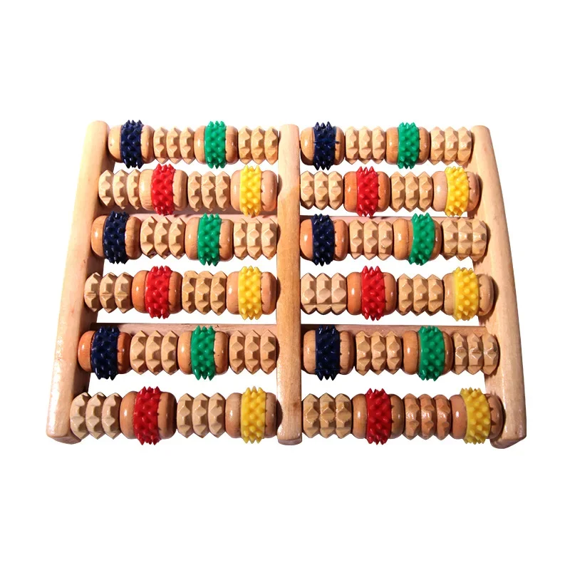 Wooden Foot Massager Roller Acupressure Relax Massage Pain Stress Relief Shiatsu Roller Feet Care Massager foot spa