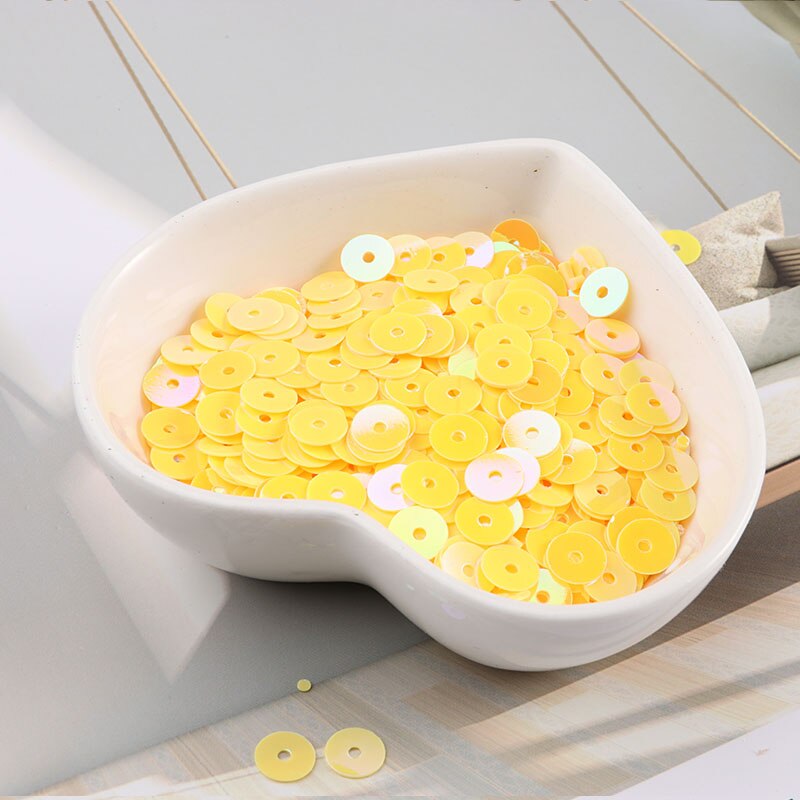 10 G/pak 4Mm-6Mm Platte Ronde Ab Kleur Losse Pailletten Pailetten Naaien Craft Diy Accessoires Voor Kleding lentejuelas Para Coser: 5mm  10g  1000pcs / AB Yellow