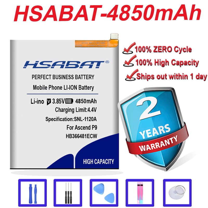 HSABAT 5300mAh HB366481ECW for Huawei P9 5C(P9 9 G9 P10 p20 Lite) G9 Honor 8 /Honor 8 Lite/ Y6 II honor 6c pro v9 play Battery