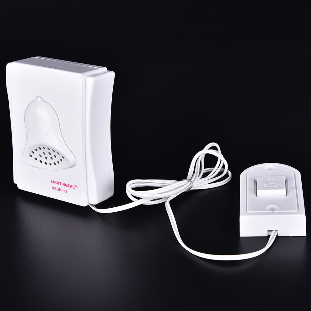 White Electronic Bell Wired Easy Installed Electronic Door Door Bell 88cm Wire Doorbell