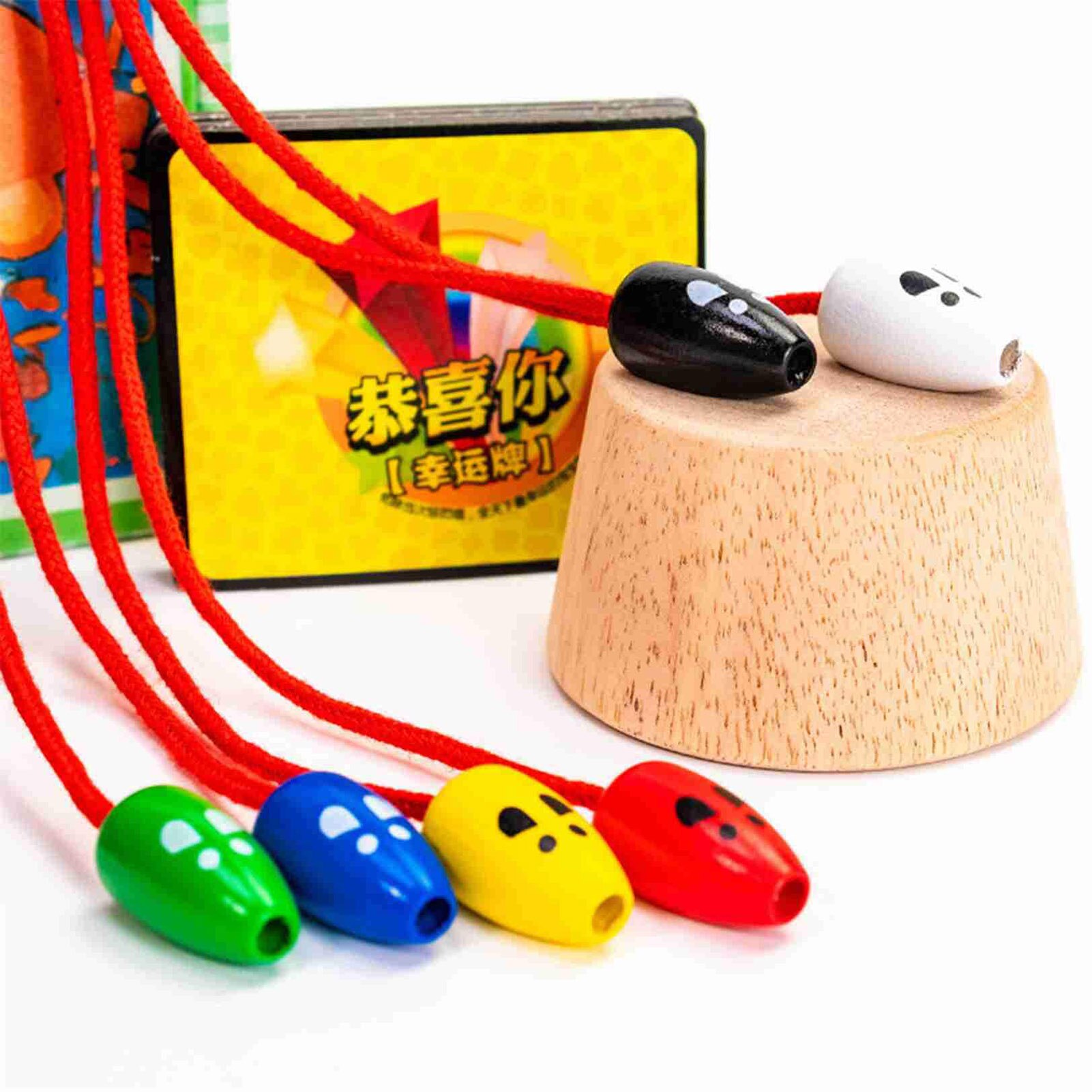 Wooden Mouse Catching Game Children Interactive Wooden Toys Cat Catch Mouse Desktop Game Children Toys