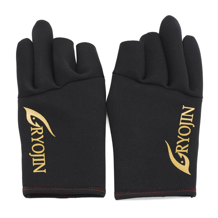 Ryojin paksut talvikäsineet talvikalastuskäsineet kasteiset kolmen sormen käsineet ulkoilukäsineet lämpimät kalastuskäsineet: Kulta- / M