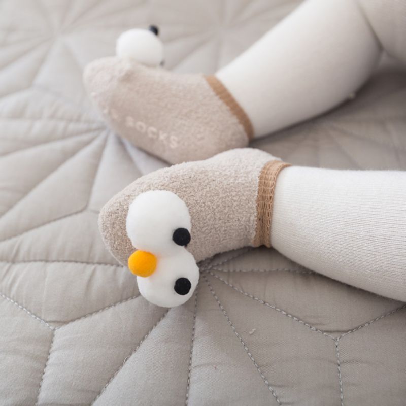 Cotton Baby Socks Baby Cartoon Floor Infant Socks Big Eye Kids Toddlers Spring Autumn Anti Slip Floor Sock 0-3Y
