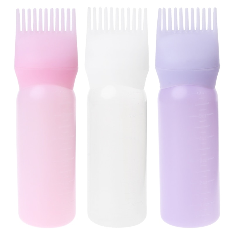Teinture pour cheveux bouteille applicateur peigne distribution 120ML Salon cheveux coloration teinture