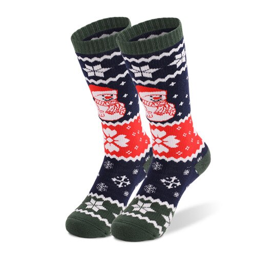 Winter Ski Sokken Kinderen Katoen Thermisch Sport Sokken Jongens Meisjes Outdoor Snowboarden Wandelen Skiën Sokken Thermosocks: green dark blue / S(EU 30-34)