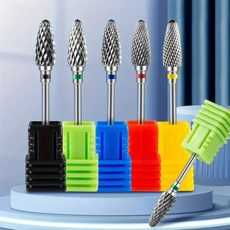 Brocas de carburo de tungsteno para uñas, accesorios de taladro eléctrico para manicura, fresas para quitar esmalte de uñas en Gel, herramientas para uñas Efiles