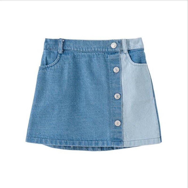 Tonårsflickor lapptäcke jeanskjolar flicka tutu kjol barnkläder 6 8 10 12 år