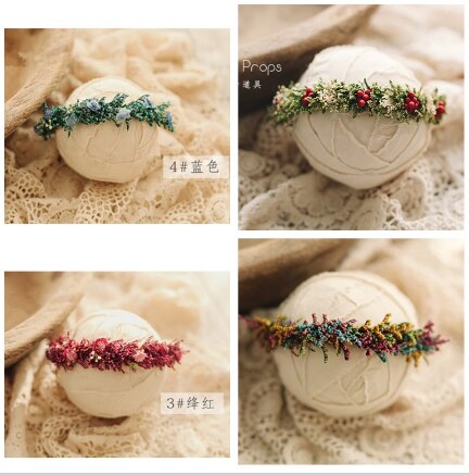 Accesorios para bebé, diadema con flores para infantil, estudio hecho a mano, accesorios de fotografía recién nacido, diadema de Navidad, diademas de boda