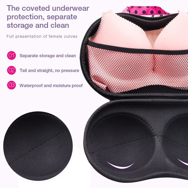 4 Colors Underwear Storage Bag Box Protect Bra Organizer Container Underwear Case Travel Portable Women Bra Storage Case