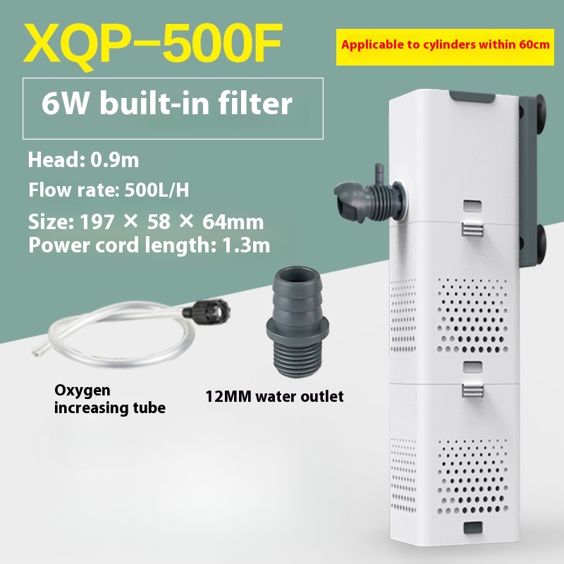 Filtro SUNSUN 3 en 1 para acuario, filtro de tanque de peces, Mini filtro de tanque de peces, purificador de agua sumergible de oxígeno para acuario: XS / Blanco