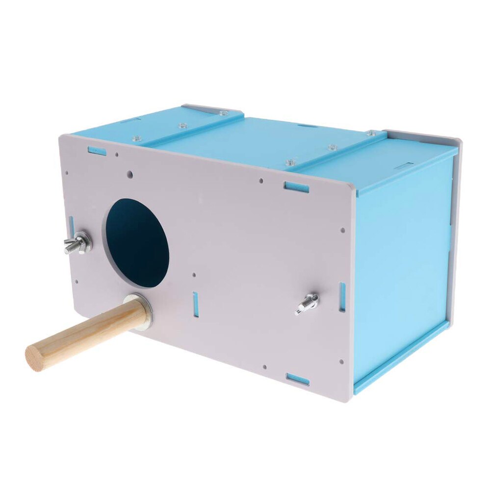 Wood Pet Bird Breeding Box Bird Incubator Box Bird Parrot Breeding Cages Pet Accessories Home With Station Sticks And Screws