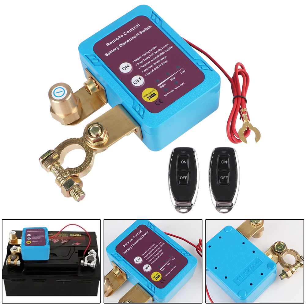 Til automatisk lækagebeskyttelse, 12v 240a automatisk strømafbryder, fjernbetjent batteriafbryder