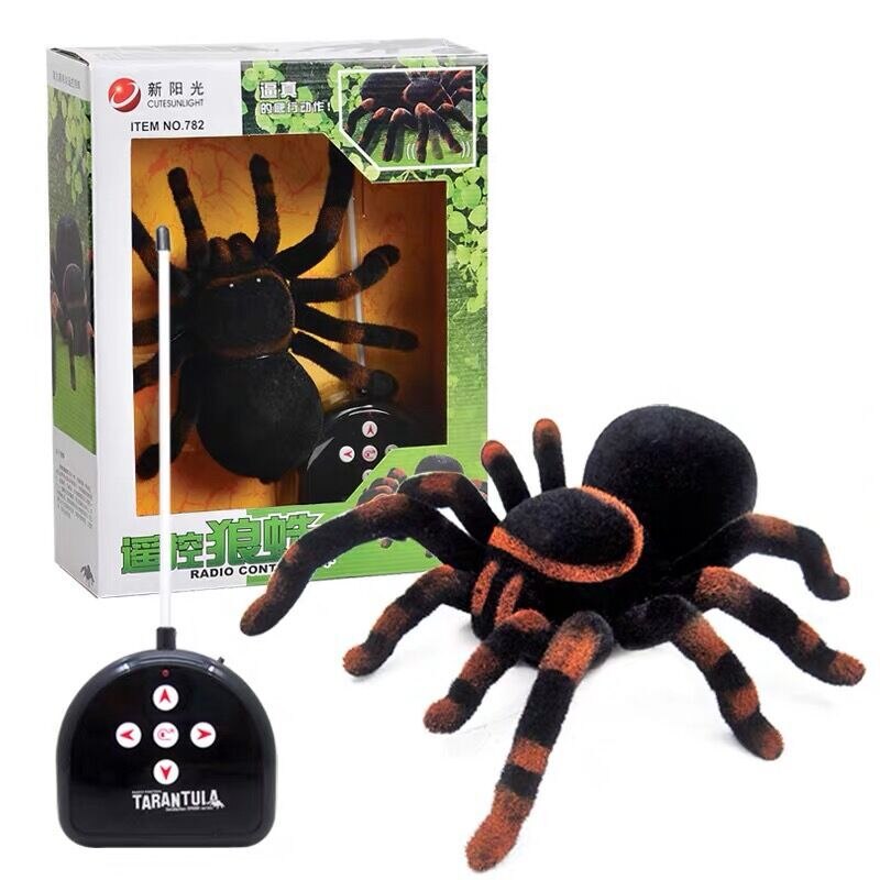 RC Spider Realistic Infrared rc Animal Tarantula with Lighting Remote Control Simulation Scary Toys Electronic Pets