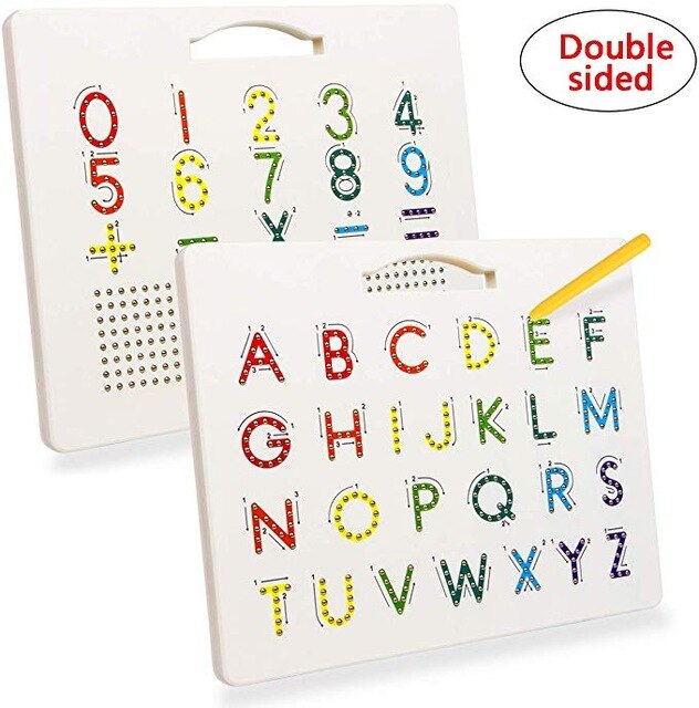 2 In 1 Magnetic Drawing Board Alphabet Letter Tracing Board Educational Letters Read Write Learning Alphabet Preschool