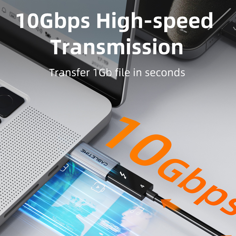 CABLETIME 10 Gb/s Adapter USB 3.2 Gen 2 typu A do typu C Konwerter ładowania i synchronizacji do telefonów komórkowych, laptopów i tabletów C516