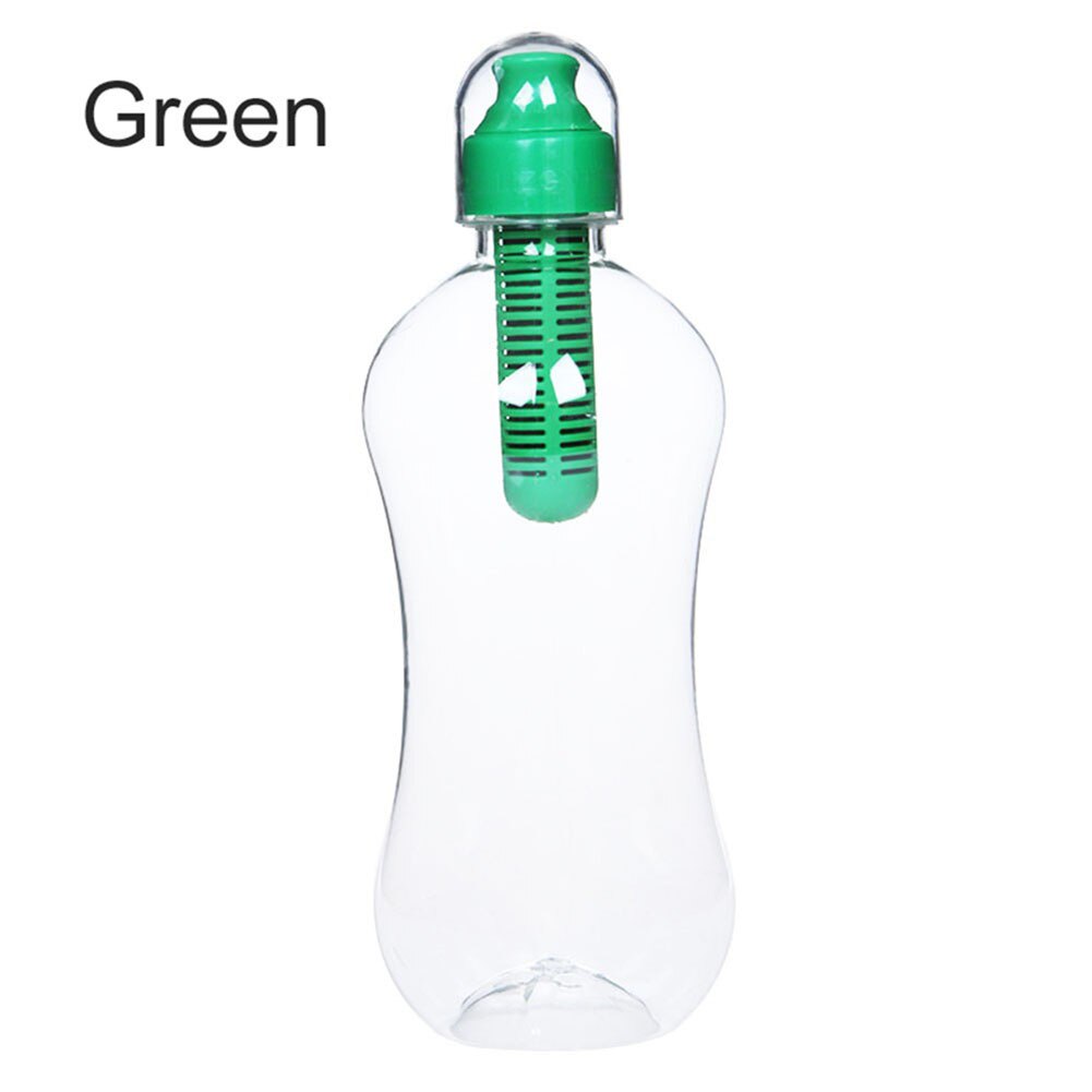 550Ml Actieve Kool Outdoor Filtering Water Drinken Fles Met Ingebouwde Filter Fles Water Sport Camping Wandelen Reizen: green