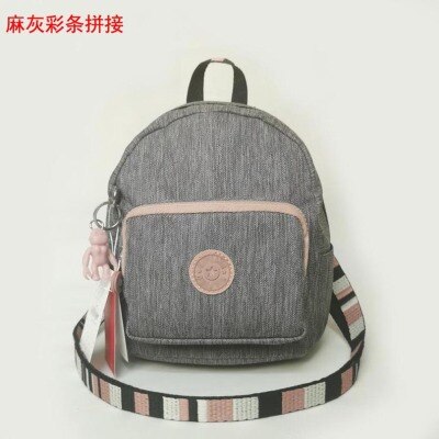 kids bag Original mini school Backpack Women nylon Bagpack small Shoulder keychain Back pack girls school bags mochila: Gray