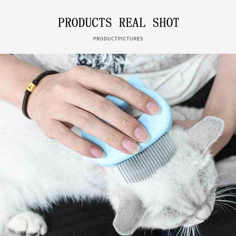 Peine de cuidado de manos para mascotas, peine de protección para mascotas, perro, mascota, cepillo suave de ABS, peine para el cuidado del cabello
