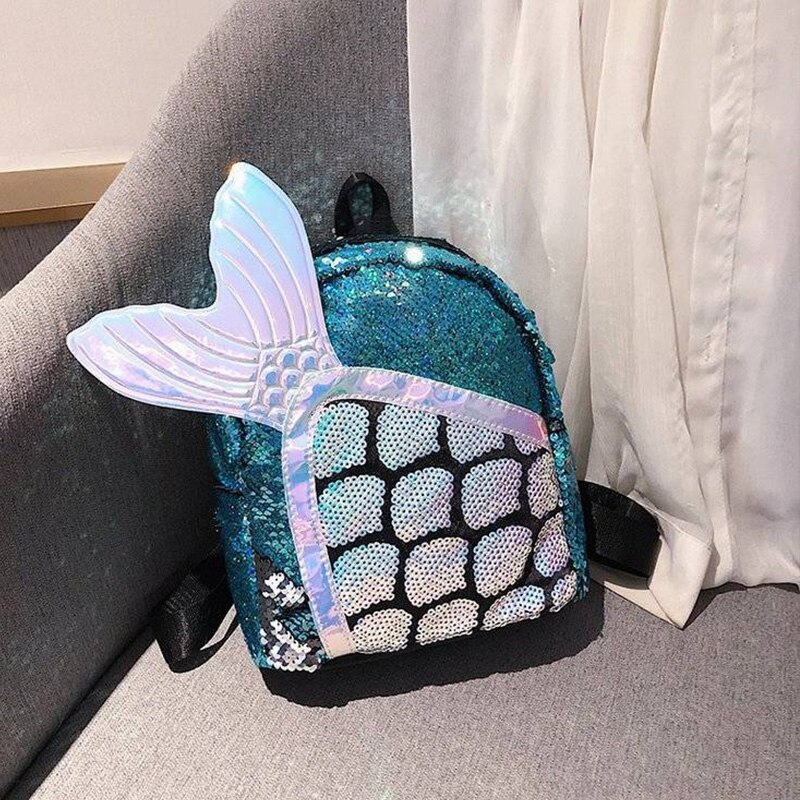 2020 sacos de designer para meninas mochila para adolescente cauda de peixe mochila feminina de lantejoulas sereia