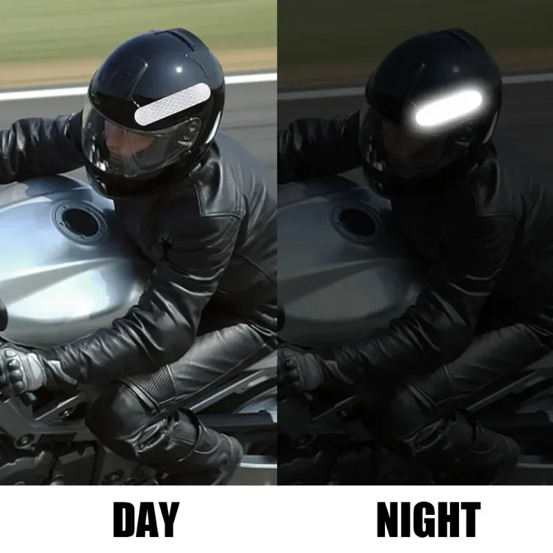 10/40/80pcs Nachtrijden Veiligheidswaarschuwing Reflecterende Stickers Universele Motor Fiets Skihelm Waarschuwing Reflecterende Stickers